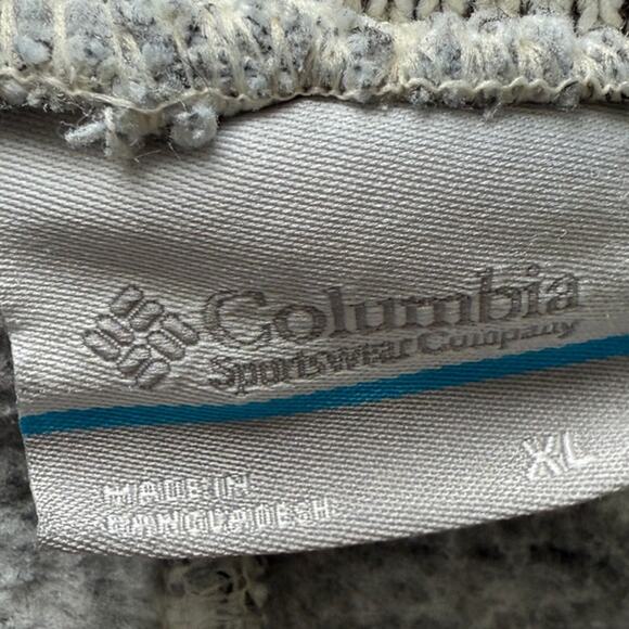 Columbia gray striped turtleneck sweater womens XL gorpcore cozy outdoor hiking - Picture 2 of 7